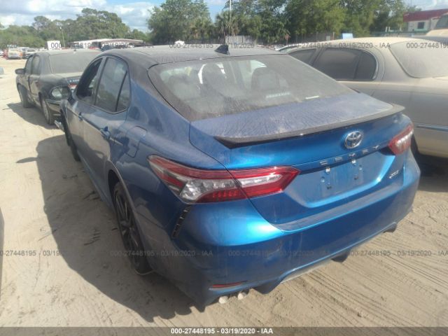 4T1B61HK3KU234403 - 2019 TOYOTA CAMRY XSE Blue photo 3