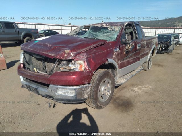 1FTPX14584NB53403 - 2004 FORD F150  Burgundy photo 2