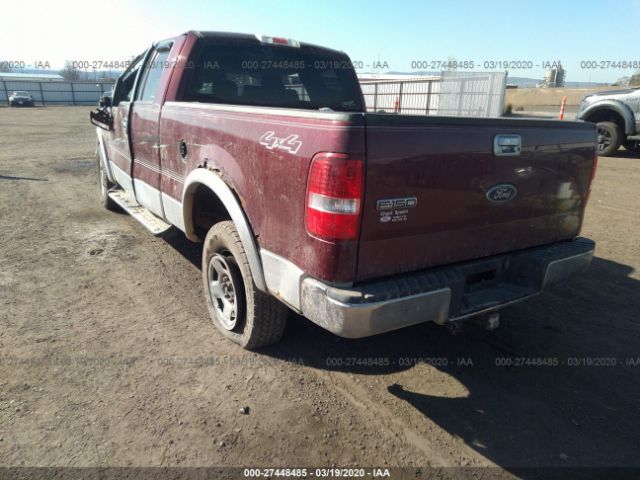 1FTPX14584NB53403 - 2004 FORD F150  Burgundy photo 3