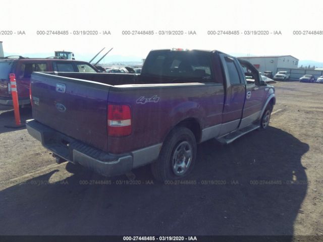 1FTPX14584NB53403 - 2004 FORD F150  Burgundy photo 4