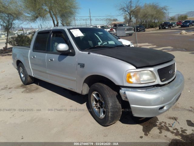 1FTRW07L91KE12106 - 2001 FORD F150 SUPERCREW Silver photo 1