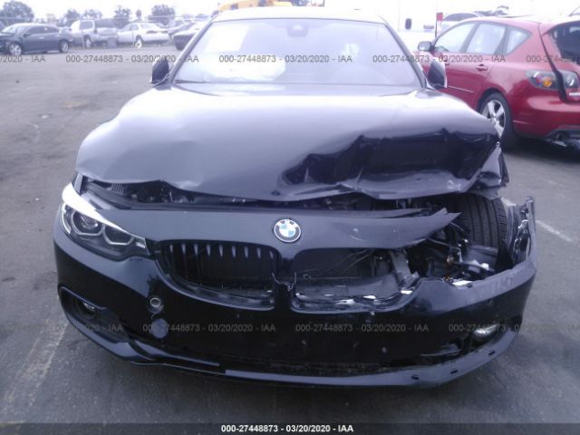 WBA4J1C58JBG79534 - 2018 BMW 430I GRAN COUPE Black photo 6