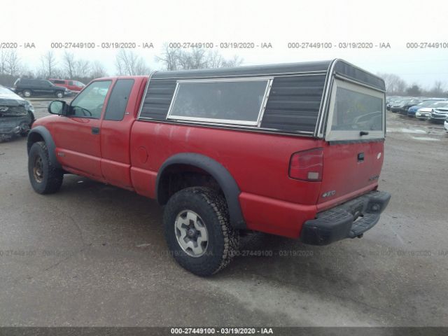 1GCCT19W0Y8200374 - 2000 CHEVROLET S TRUCK S10 Red photo 3