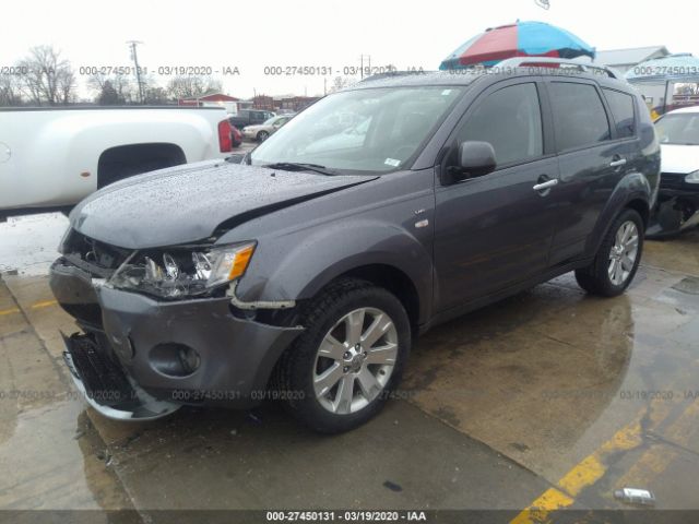 JA4MT41X88Z003340 - 2008 MITSUBISHI OUTLANDER XLS Gray photo 2