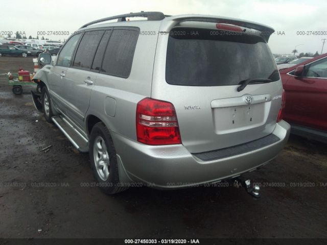 JTEGD21A030066652 - 2003 TOYOTA HIGHLANDER  Silver photo 3