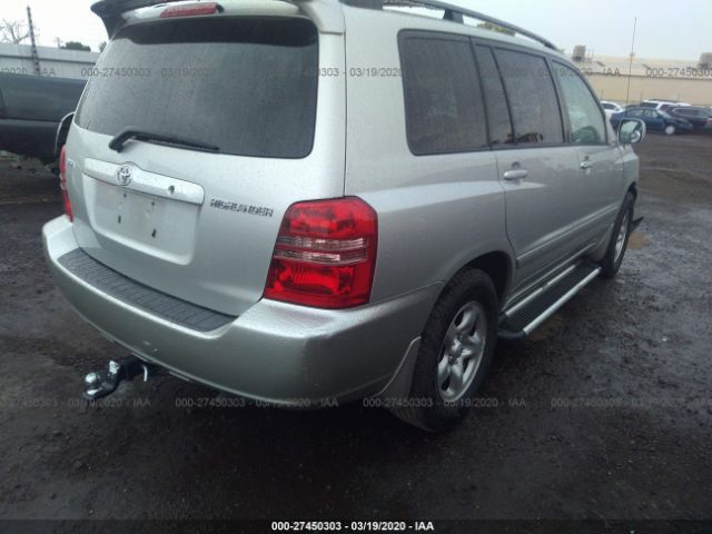 JTEGD21A030066652 - 2003 TOYOTA HIGHLANDER  Silver photo 4