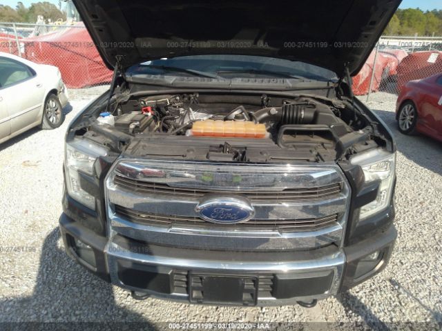 1FTEW1EF7FFC11886 - 2015 FORD F150 SUPERCREW Black photo 10