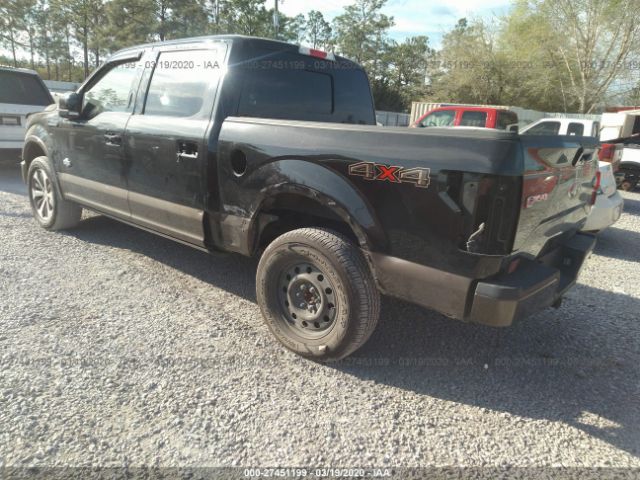 1FTEW1EF7FFC11886 - 2015 FORD F150 SUPERCREW Black photo 3