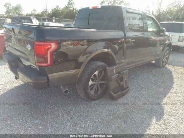 1FTEW1EF7FFC11886 - 2015 FORD F150 SUPERCREW Black photo 4