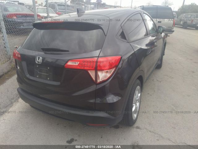 3CZRU5H5XGM734767 - 2016 HONDA HR-V EX Black photo 4