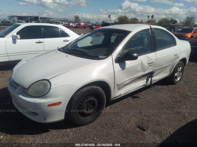 1B3ES46CX2D503170 - 2002 DODGE NEON SE White photo 2