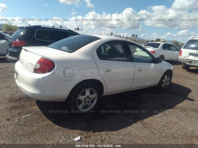 1B3ES46CX2D503170 - 2002 DODGE NEON SE White photo 4