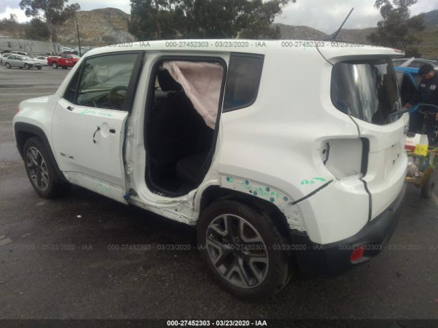 ZACCJABT0FPC26825 - 2015 JEEP RENEGADE LATITUDE White photo 3