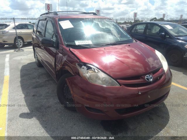 5TDZK23C29S266312 - 2009 TOYOTA SIENNA CE/LE Red photo 6