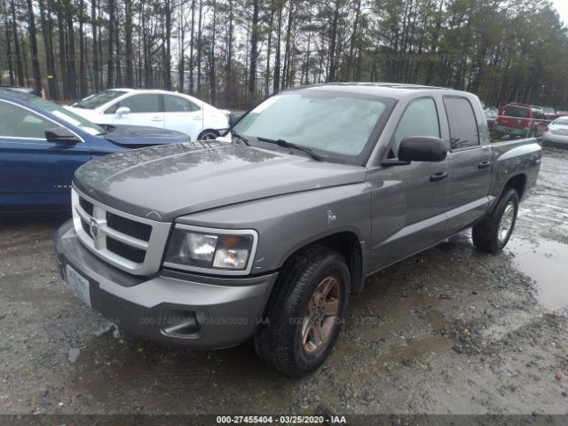 1D7CW3GK8AS118054 - 2010 DODGE DAKOTA SXT Gray photo 2