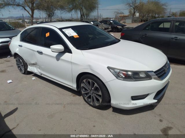 1HGCR2F53FA088225 - 2015 HONDA ACCORD SPORT White photo 1