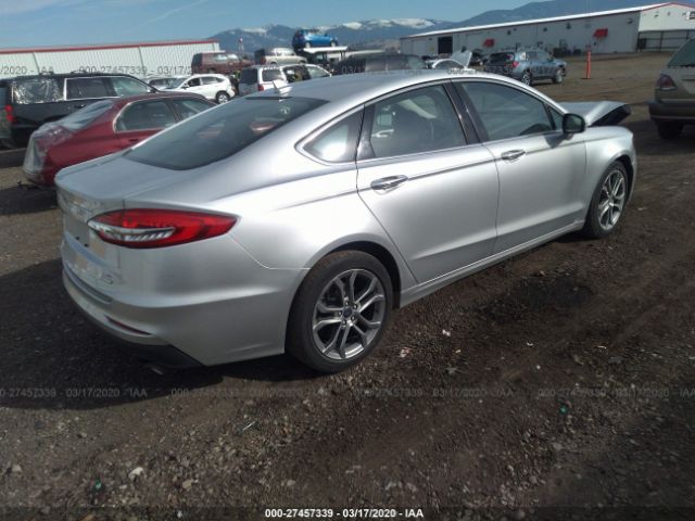 3FA6P0CD2KR150687 - 2019 FORD FUSION SEL Gray photo 4