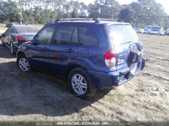 JTEGH20V526007679 - 2002 TOYOTA RAV4  Blue photo 3