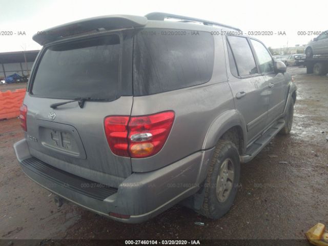 5TDZT38A52S080540 - 2002 TOYOTA SEQUOIA LIMITED Silver photo 4