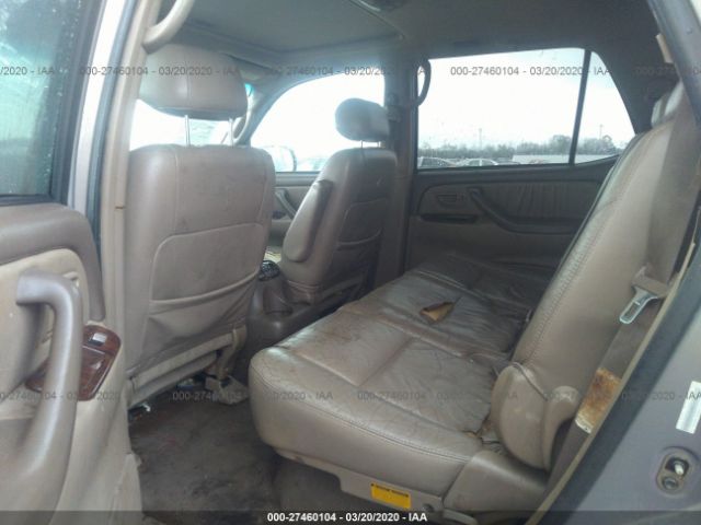 5TDZT38A52S080540 - 2002 TOYOTA SEQUOIA LIMITED Silver photo 8