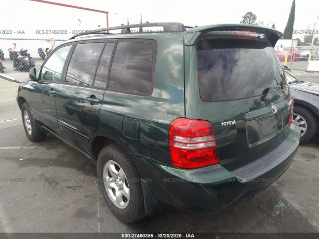 JTEGD21A130055191 - 2003 TOYOTA HIGHLANDER  Green photo 3