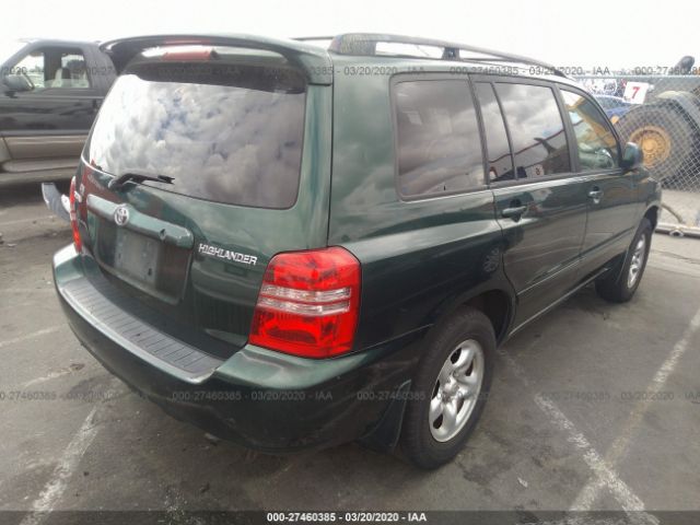 JTEGD21A130055191 - 2003 TOYOTA HIGHLANDER  Green photo 4