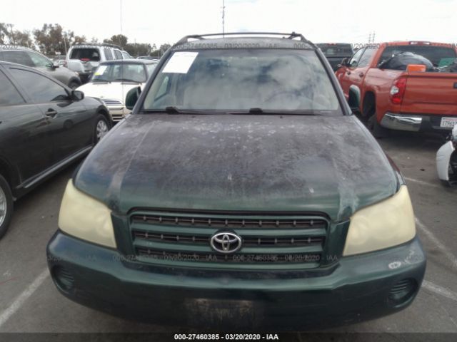 JTEGD21A130055191 - 2003 TOYOTA HIGHLANDER  Green photo 6