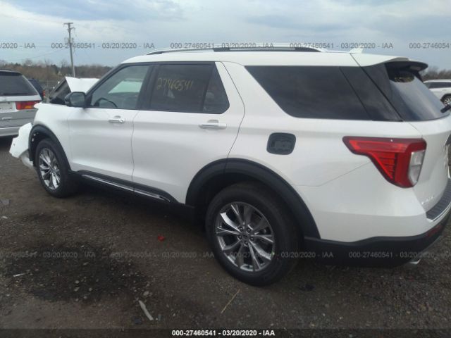 1FMSK8FH2LGB94584 - 2020 FORD EXPLORER LIMITED White photo 3