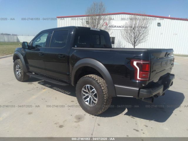 1FTFW1RG6JFD73704 - 2018 FORD F150 RAPTOR Black photo 3