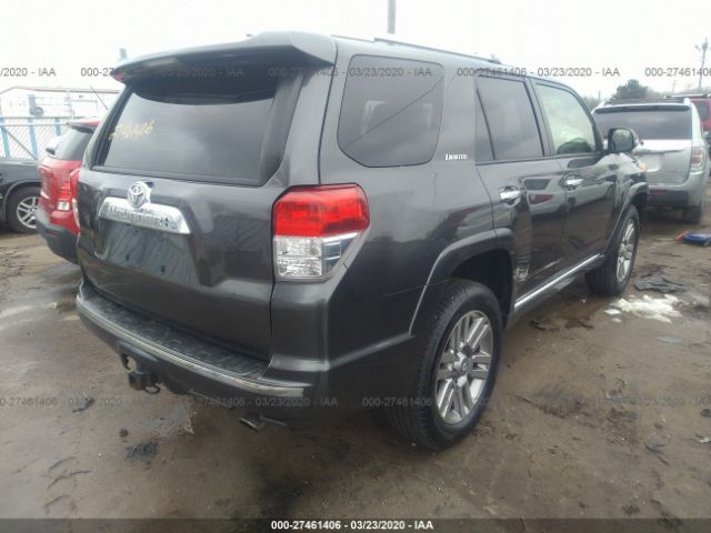 JTEBU5JR7D5133477 - 2013 TOYOTA 4RUNNER SR5/LIMITED/TRAIL Gray photo 4