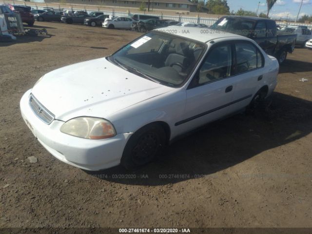 2HGEJ652XWH538985 - 1998 HONDA CIVIC DX White photo 2