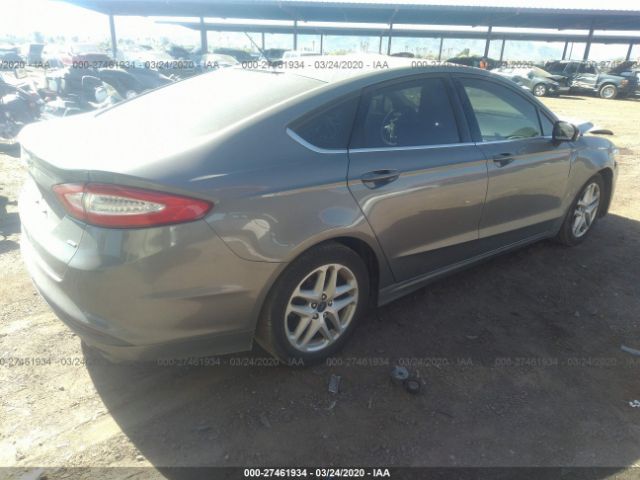 3FA6P0H71ER366618 - 2014 FORD FUSION SE Gray photo 4