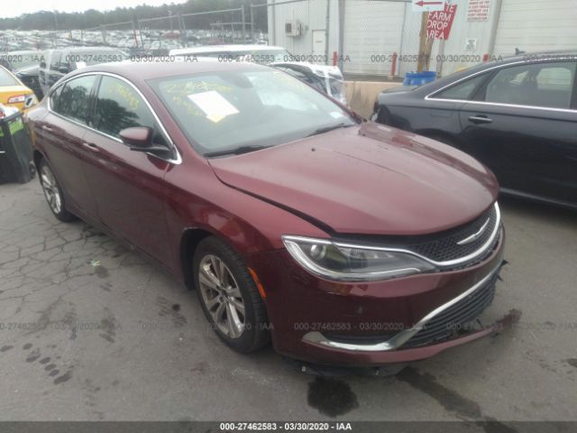 1C3CCCABXFN688952 - 2015 CHRYSLER 200 LIMITED Red photo 1