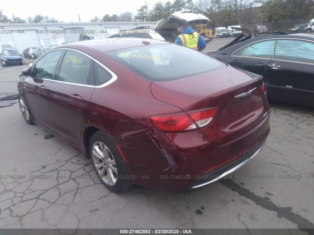 1C3CCCABXFN688952 - 2015 CHRYSLER 200 LIMITED Red photo 3