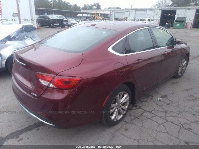 1C3CCCABXFN688952 - 2015 CHRYSLER 200 LIMITED Red photo 4