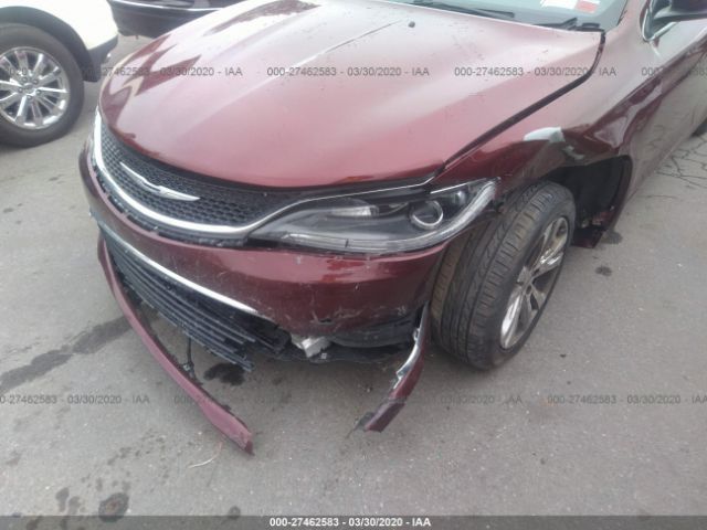 1C3CCCABXFN688952 - 2015 CHRYSLER 200 LIMITED Red photo 6