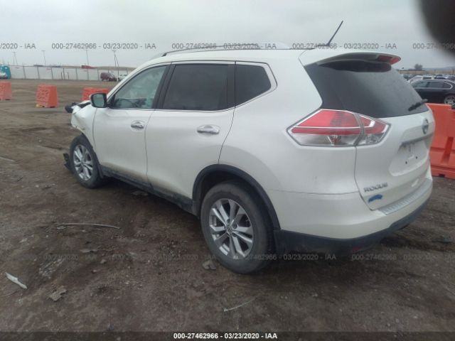 KNMAT2MV6FP536299 - 2015 NISSAN ROGUE S/SL/SV White photo 3