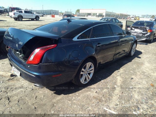 SAJWJ2GD7D8V45682 - 2013 JAGUAR XJL PORTFOLIO Dark Blue photo 4