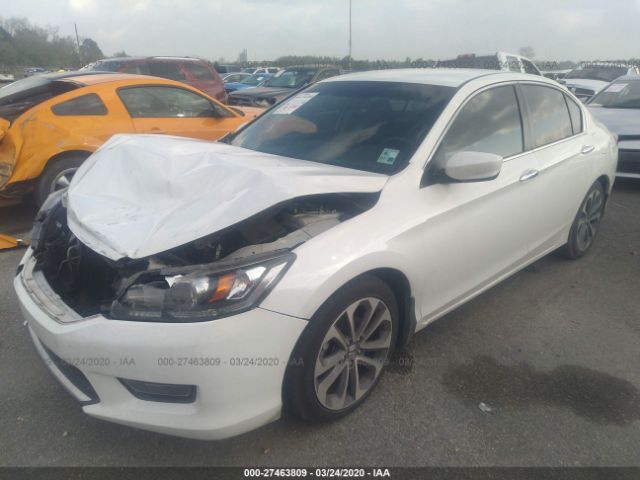 1HGCR2F58FA134227 - 2015 HONDA ACCORD SPORT White photo 2