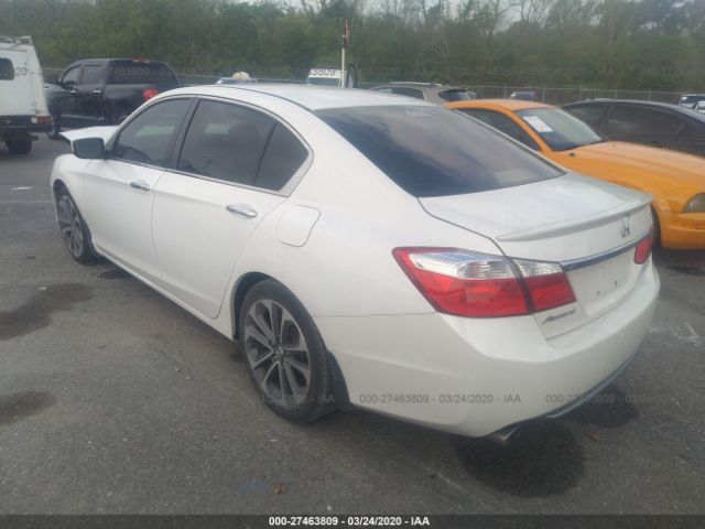 1HGCR2F58FA134227 - 2015 HONDA ACCORD SPORT White photo 3
