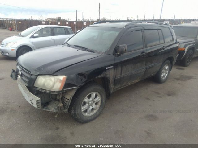 JTEHF21A510038616 - 2001 TOYOTA HIGHLANDER  Black photo 2