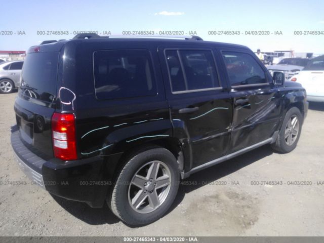 1J8FT48W77D285549 - 2007 JEEP PATRIOT LIMITED Black photo 4