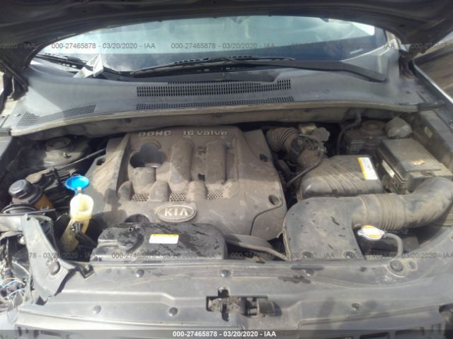 KNDJF724977303825 - 2007 KIA SPORTAGE LX Black photo 10