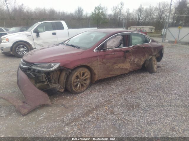 1C3CCCAB0FN616898 - 2015 CHRYSLER 200 LIMITED Maroon photo 2