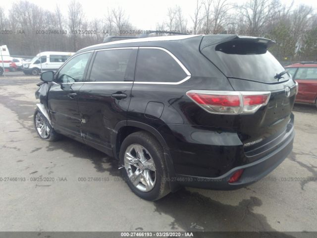 5TDDKRFH6FS174917 - 2015 TOYOTA HIGHLANDER LIMITED/LTD PLATINUM Black photo 3