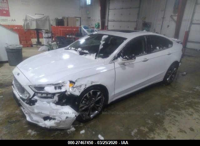 3FA6P0K96LR133194 - 2020 FORD FUSION TITANIUM White photo 2