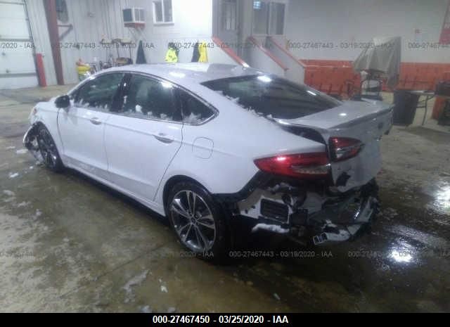 3FA6P0K96LR133194 - 2020 FORD FUSION TITANIUM White photo 3