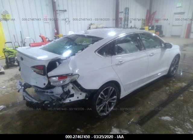 3FA6P0K96LR133194 - 2020 FORD FUSION TITANIUM White photo 4