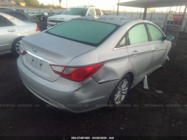 5NPEB4AC7DH802912 - 2013 HYUNDAI SONATA GLS Silver photo 4