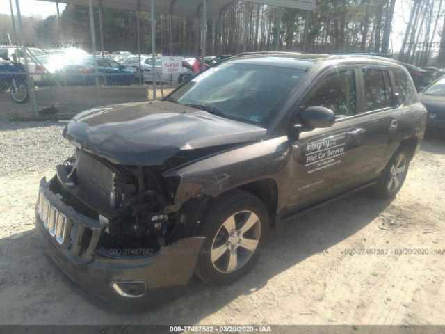 1C4NJDEB9GD772438 - 2016 JEEP COMPASS LATITUDE Gray photo 2